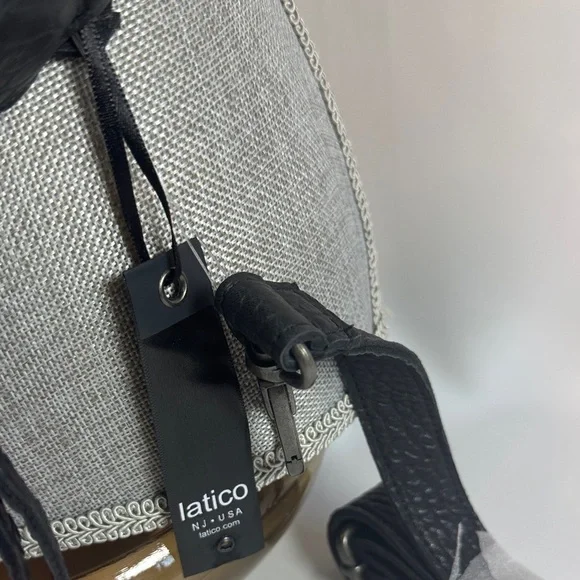 Latico Callie Leather Embossed Black Crossbody Sling Bag/Extra Patterned Strap - Picture 2 of 16